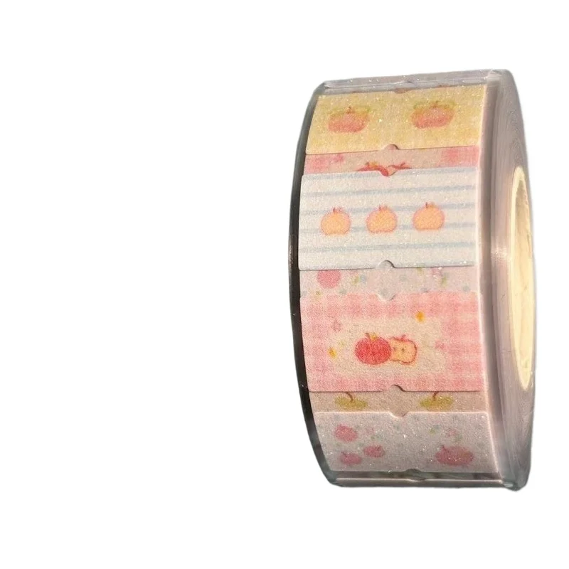 Star Sea Glitter Sand Roll Stickers Aesthetic 10 Patterns 1 Cycle Decorative Label Stickers for Journal Scrapbook DIY Craft