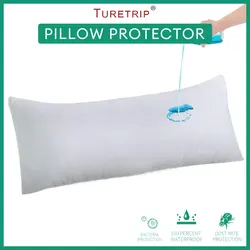 Waterproof Body Pillow Protector Zipper Bolster Cover Bedbug Proof Pillow Cases Machine Washable