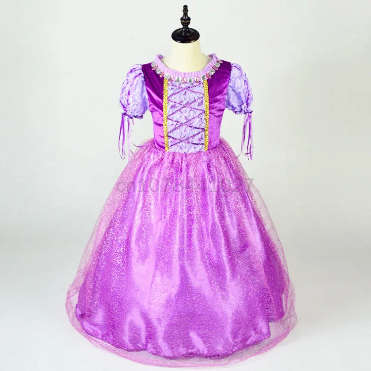 2023 Long Hair Princess Sofia Middle School Girls' Cosplay Dress Princess Dress Ponchy Dress Dress