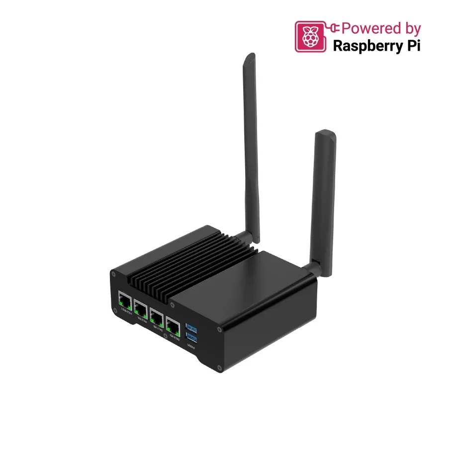 WisGate Connect Router Industrial edge router with 4 Ethernet ports, MiniPCIe expansion, and CM4/CM5 support RAK7392