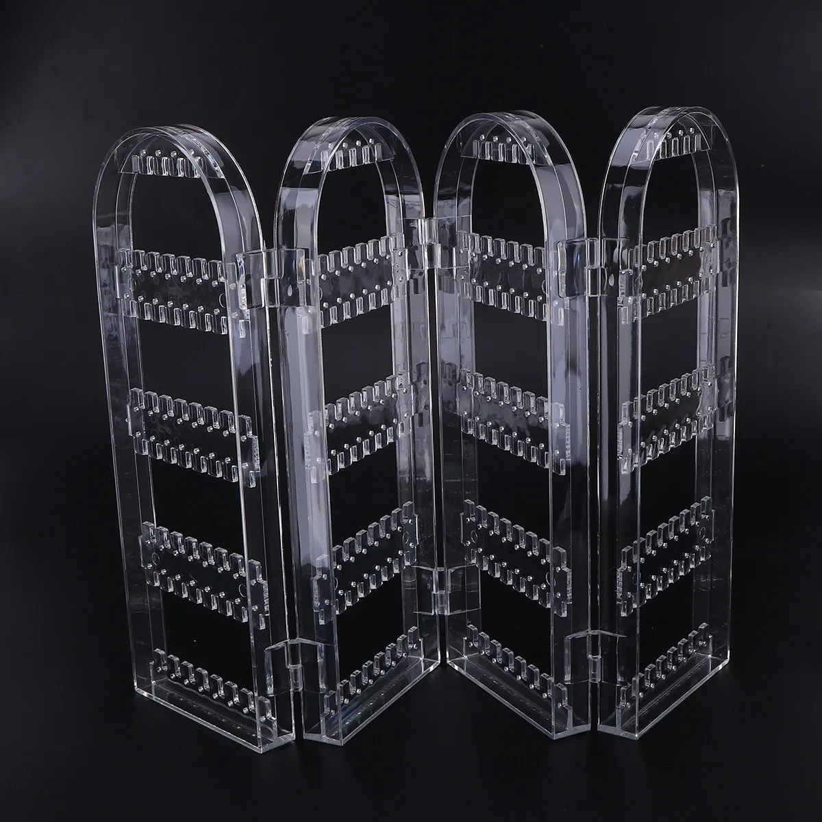 1Pcs Acrylic Jewelry Screen Rack Holder Organizer Acrylic Earring Display Jewelry Organization Foldable Tier Suitable