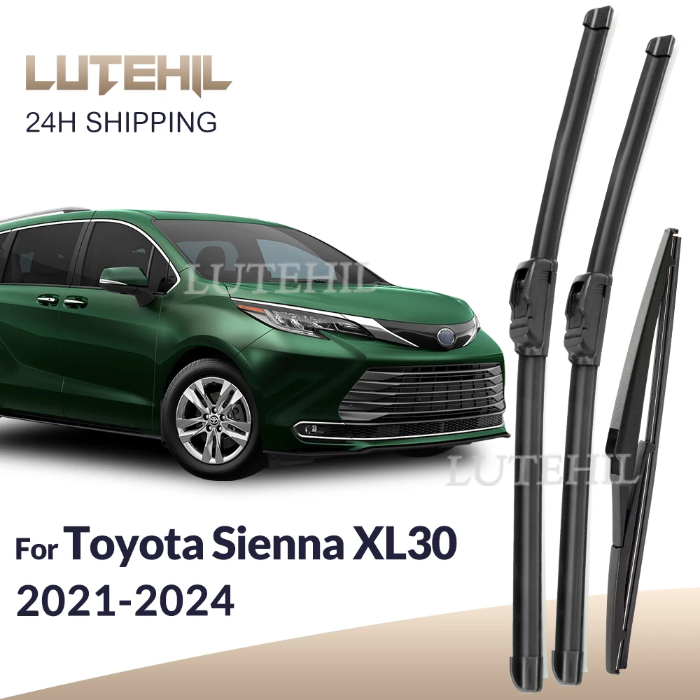 

For Toyota Sienna XL30 2021-2024 2022 2023 Wiper Front & Rear Wiper Blades Windshield Windscreen Window Brushes 26"+20"+12"