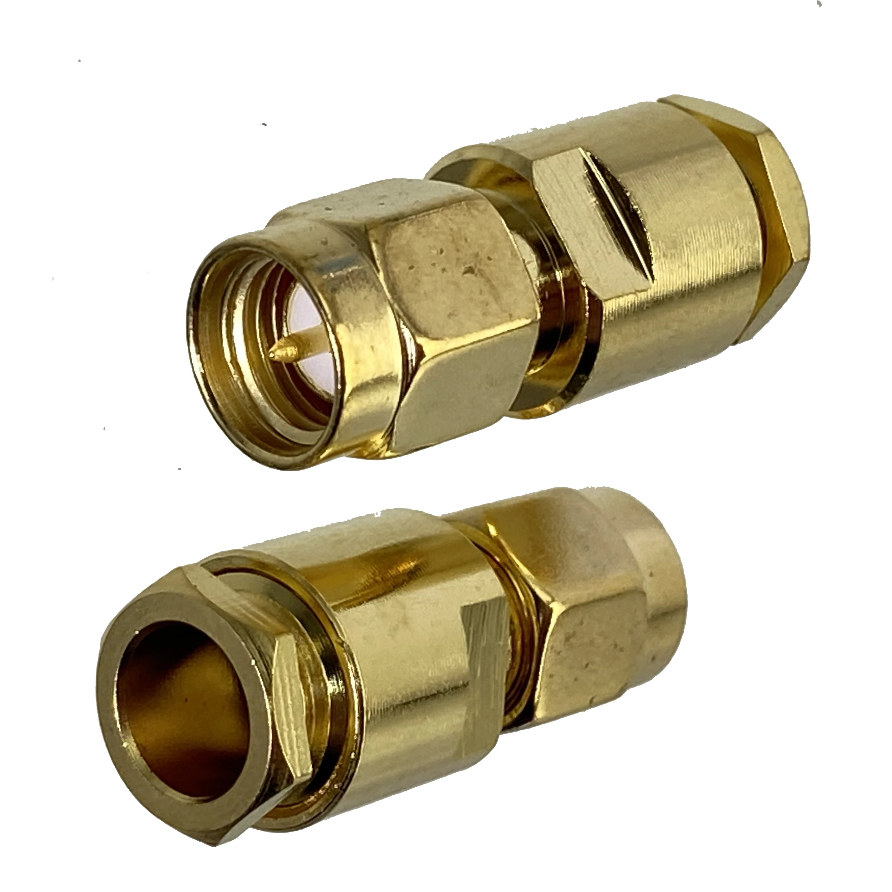 1pcs Connector SMA Male Plug Clamp RG58 RG142 LMR195 RG400 RF Coaxial  Adapter Straight 50ohm Wire Terminal New