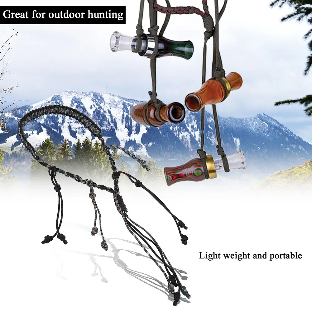 

Goose Call Lanyard 3Colors Portable Nylon Goose Call Lanyard Braid Paracord for Outdoor Hunting Hunting Accessory