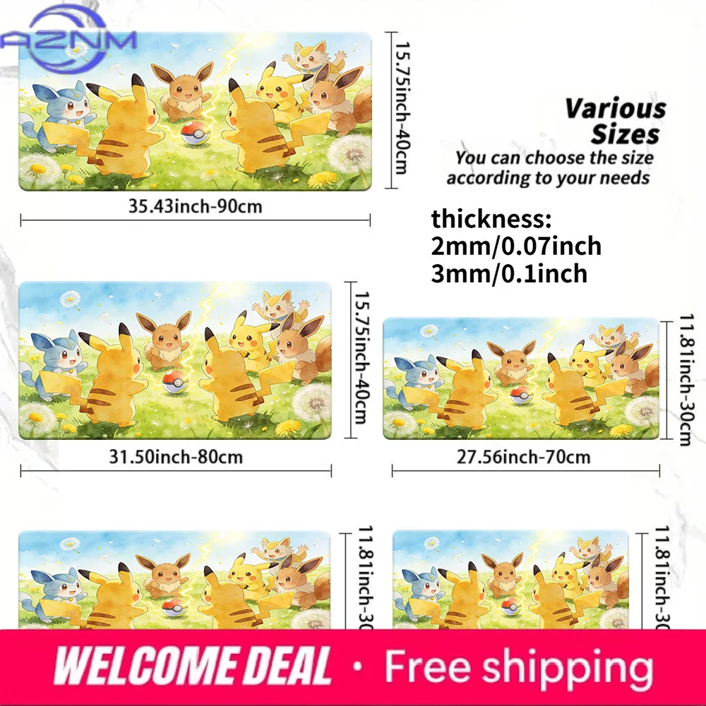 

Pokemon Snorlax Beehive Mischief Comic Gaming Mouse Pad with Non-Slip Rubber Base