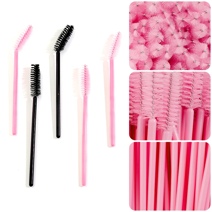 500/1000pcs Eyelash Brushes Wholesale Disposable Eyelashes Mascara Brushes For Eye Lashes Extension Eyebrow Wands Makeup Tools