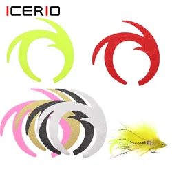 ICERIO 6pcs Fly Tying Materia Silicone Wiggle Tails Curl Teaser Twist Wiggle Tail for Streamer Flies Spinnerbait Jig Lures