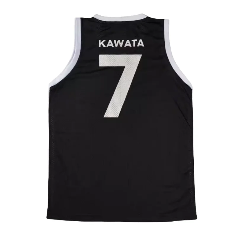 Camisa masculina de basquete Akita SANNOH, camisa para cosplay, tops brancos, Kawata, Masashi, #7