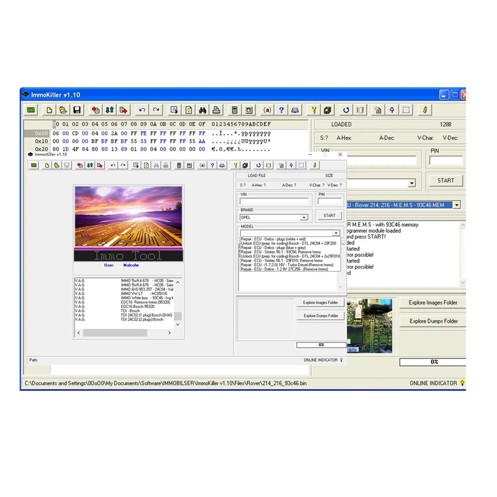 ImmoKiller V1.10 New IMMO Off Software v1.1 Immo Killer ECU Programmer Tool for Car Repairing Passing Virigining the Immobilizer