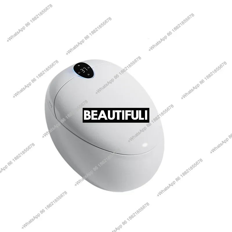 

Z136Egg-shaped smart toilet siphon household toilet with scale cleaning with water tank