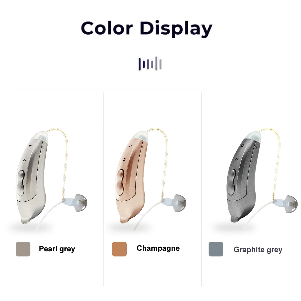 Digital Hearing Aids with Bluetooth Audifonos 10 Channels Mild to Moderate Loss Invisible Portable Adjustable Sound Amplifier