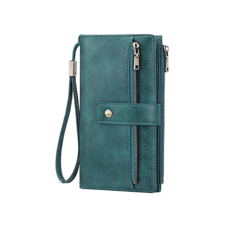 Elegant Women's Long Wallet PU Leather Clutch Wallets Credit Card Holder Ladies Cute Pink Wallet Purse with Zip Coin Pocket