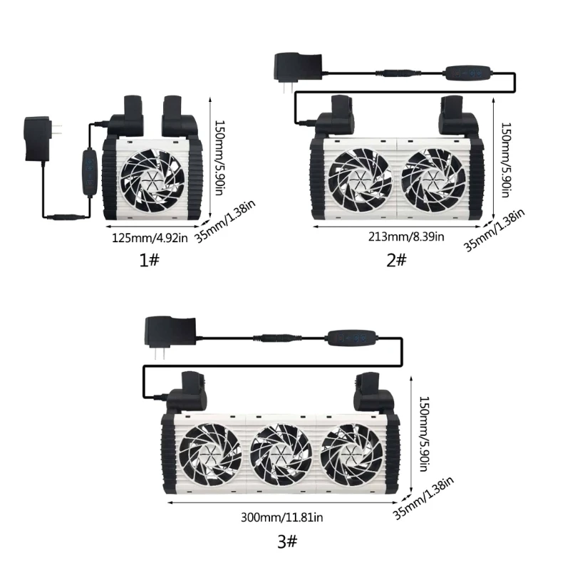 LowVoltage Fish Tanks Cooler Safe Aquatic Air Cooler Fishtanks Cooling Fan for Freshwater Saltwater TemperatureReducer