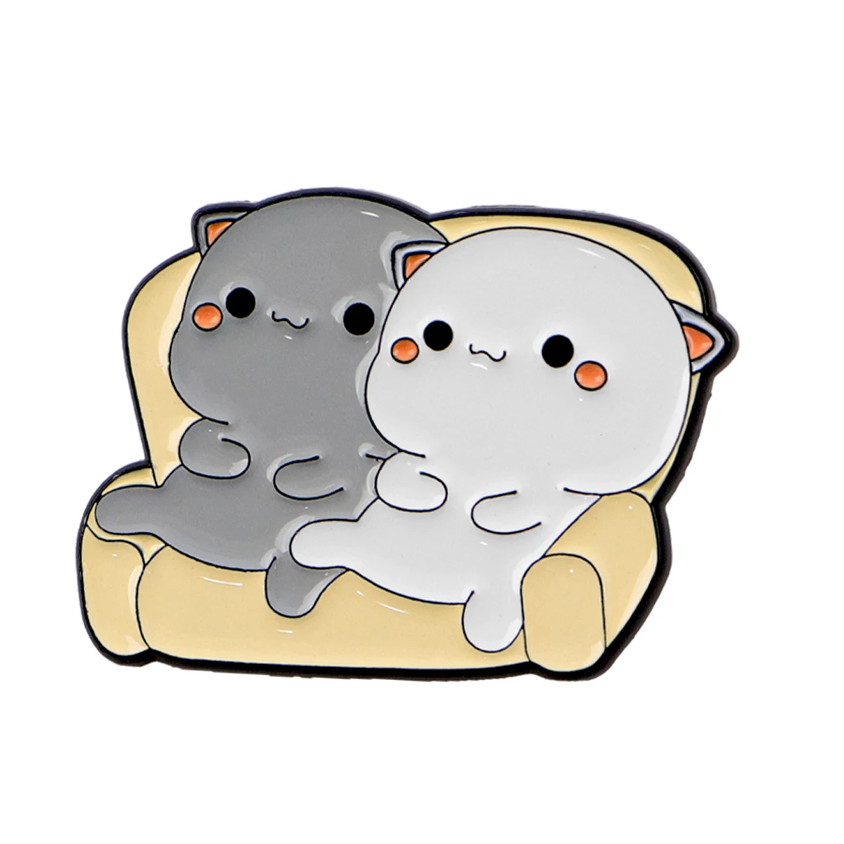 Kawaii القط المينا دبابيس الكرتون المرأة دبابيس الرجال التلبيب شارة بدبابيس على ظهره زي اكسسوارات مجوهرات بأشكال حيوانات هدايا