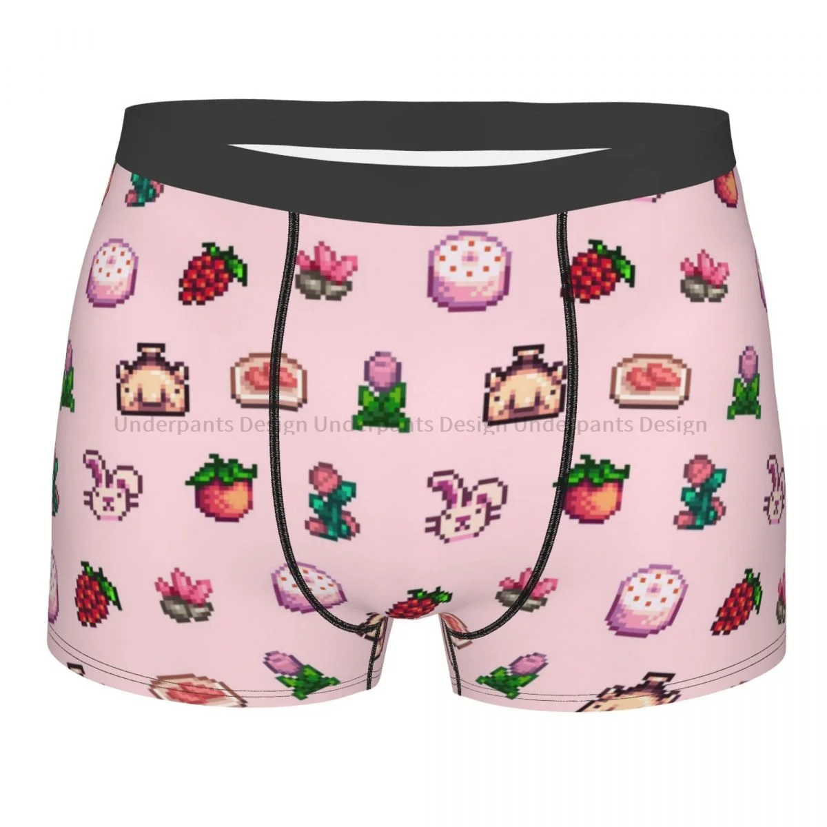 Stardew Valley Leah Role Playing Game Pink Underpants Homme Panties Man Underwear Sexy Shorts Boxer Briefs