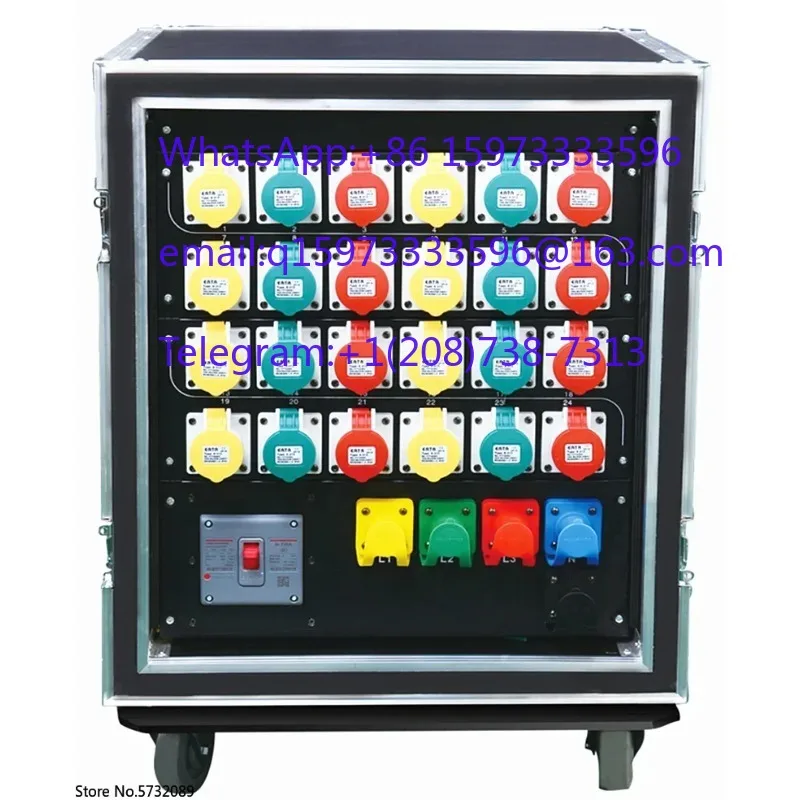 400A 24 Road 16A Waterproof Output Power Distributor 380V Rectangular Factory Power Supply 24X4KW for Industrial Applications