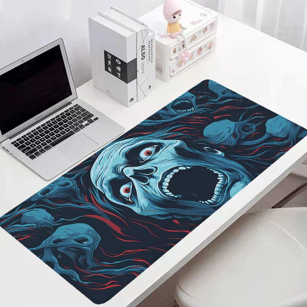 BLUE SOUL SUCKE Desk Mat Large Mouse Pad 900x400 Gaming Keyboard Pc Gamer Desktops Mousepad Mats Accessories Extended Xxl Setup