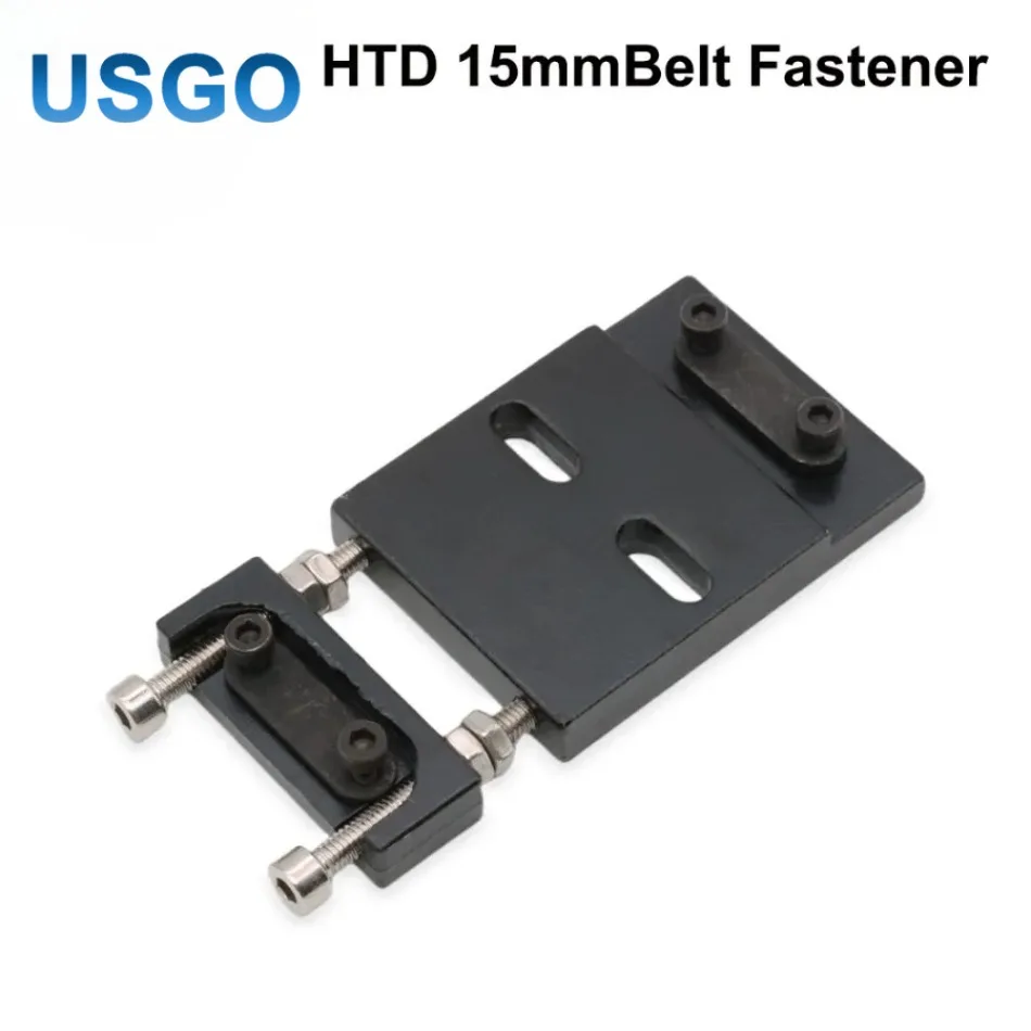 USGO Timing Belt Connection Joint Plate Clamp for 15mm Width Open Belt X Y Axis CO2 Laser CNC Engraver Machine Parts