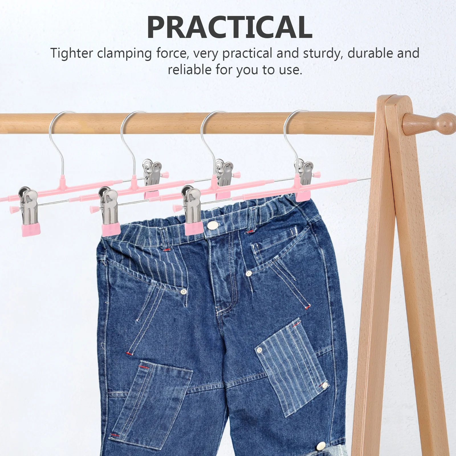 

10 Pcs Stainless Steel Pants Hangers Anti Skid Clip Design Closet Space Saving Non Slip Trouser Hanger For Skirt Jeans