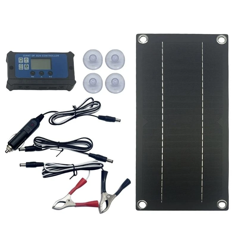 

652F 600W 100A Solar Panel Dripping Glues Plate With Wire Solar Panel Polycrystalline Silicon Board for Toy Car Use
