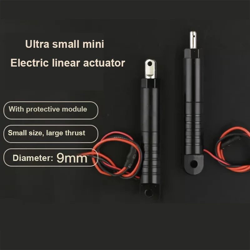 tige-de-poussee-tirage-electrique-miniature-de-10-mm-de-course-2-kg-de-poussee-diametre-de-9-mm-mini-cylindre-autobloquant-force-superieure-a-10-kg