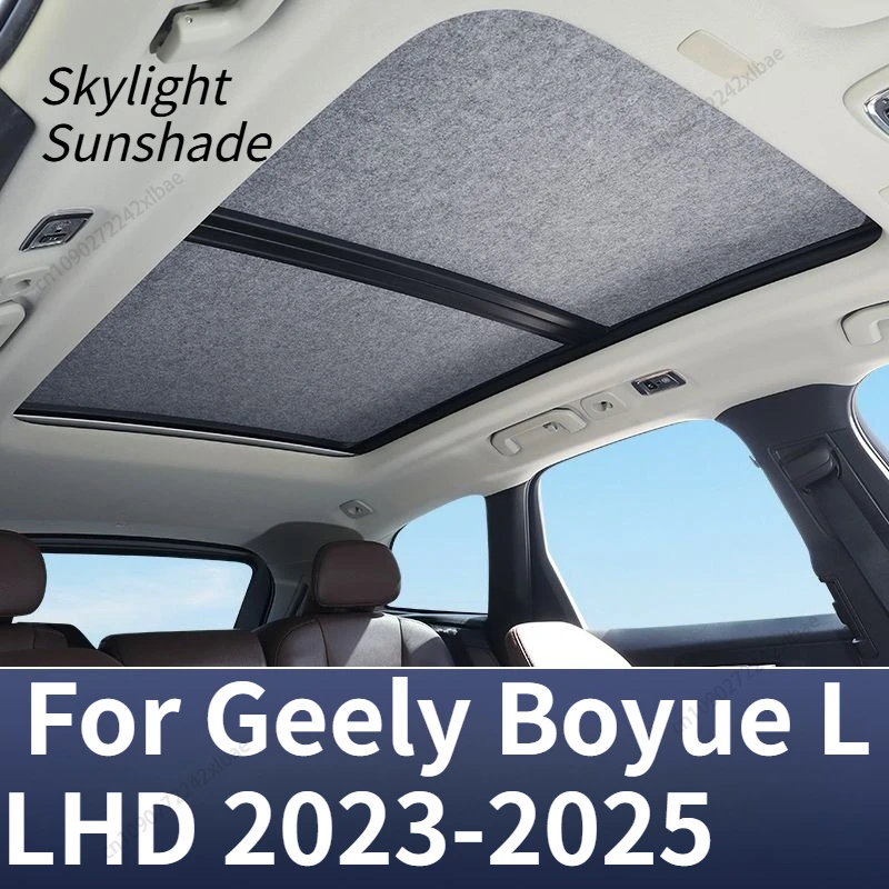 Protetor Solar para Teto Solar e Quebra-Sol Automotivo com Proteção UV e Isolamento Térmico para Automóveis Geely Boyue L LHD 2023-2025, Acessórios