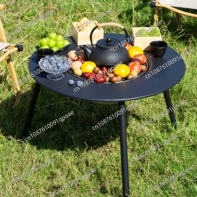 55CM Camping Table for Barbecue Picnic & Meat Cooking-3-5 People