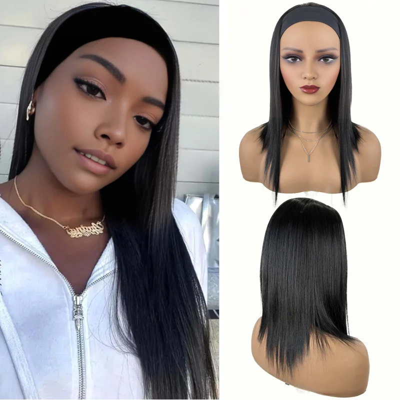 

Производитель Оптовая Внешняя торговля Трансграничный европейский и американский платок Ледяной шелк Повязка для волос Черные прямые волосы Бархат H