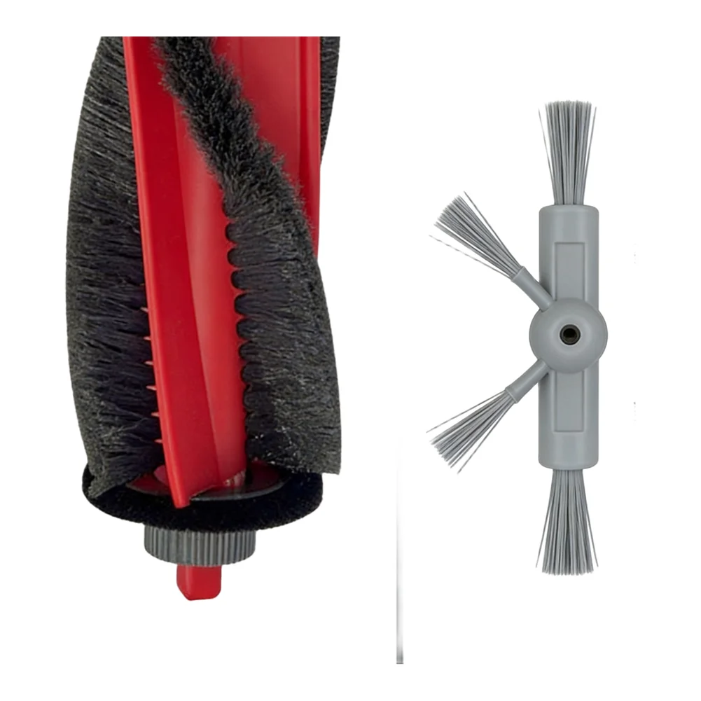 Two Side Brushes and Roller Main Brush Kit for Deerma S30 / For DEM S30 Robot Vacuum Cleaner Spare Replacement Set