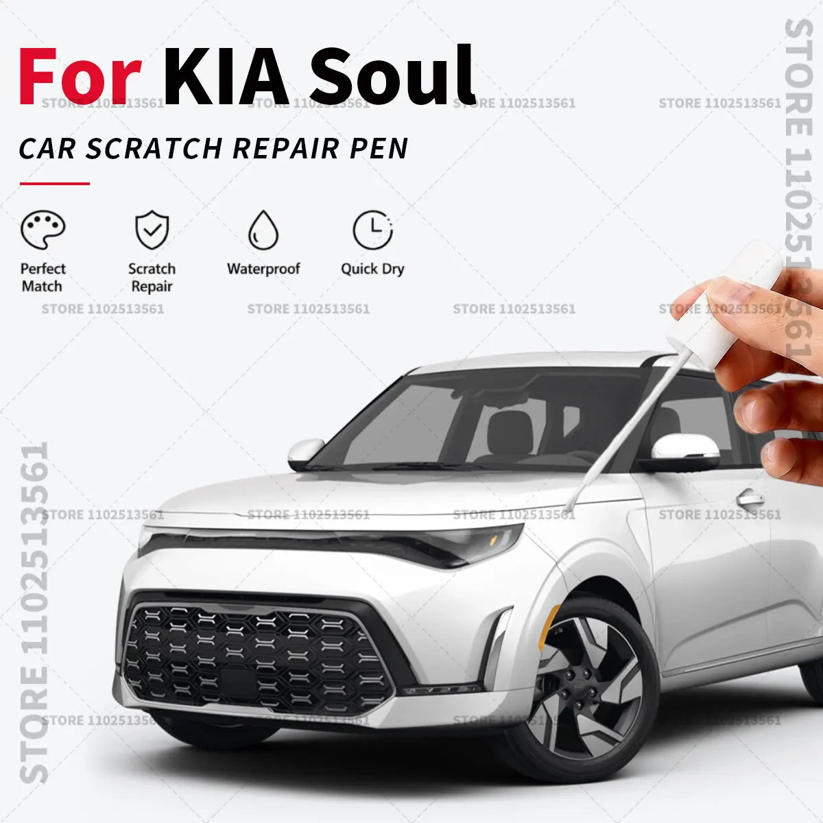 Touch Up Paint Pen for Car Scratch Repair Quick Dry Auto Paint Brush for Minor Paint Damage For KIA Soul White blue black Green