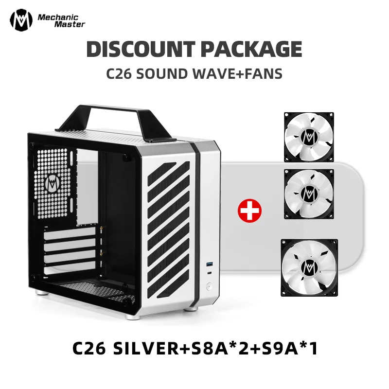 Mechanic Master C26 Computer Case Acoustic Wave Portable ITX/MATX