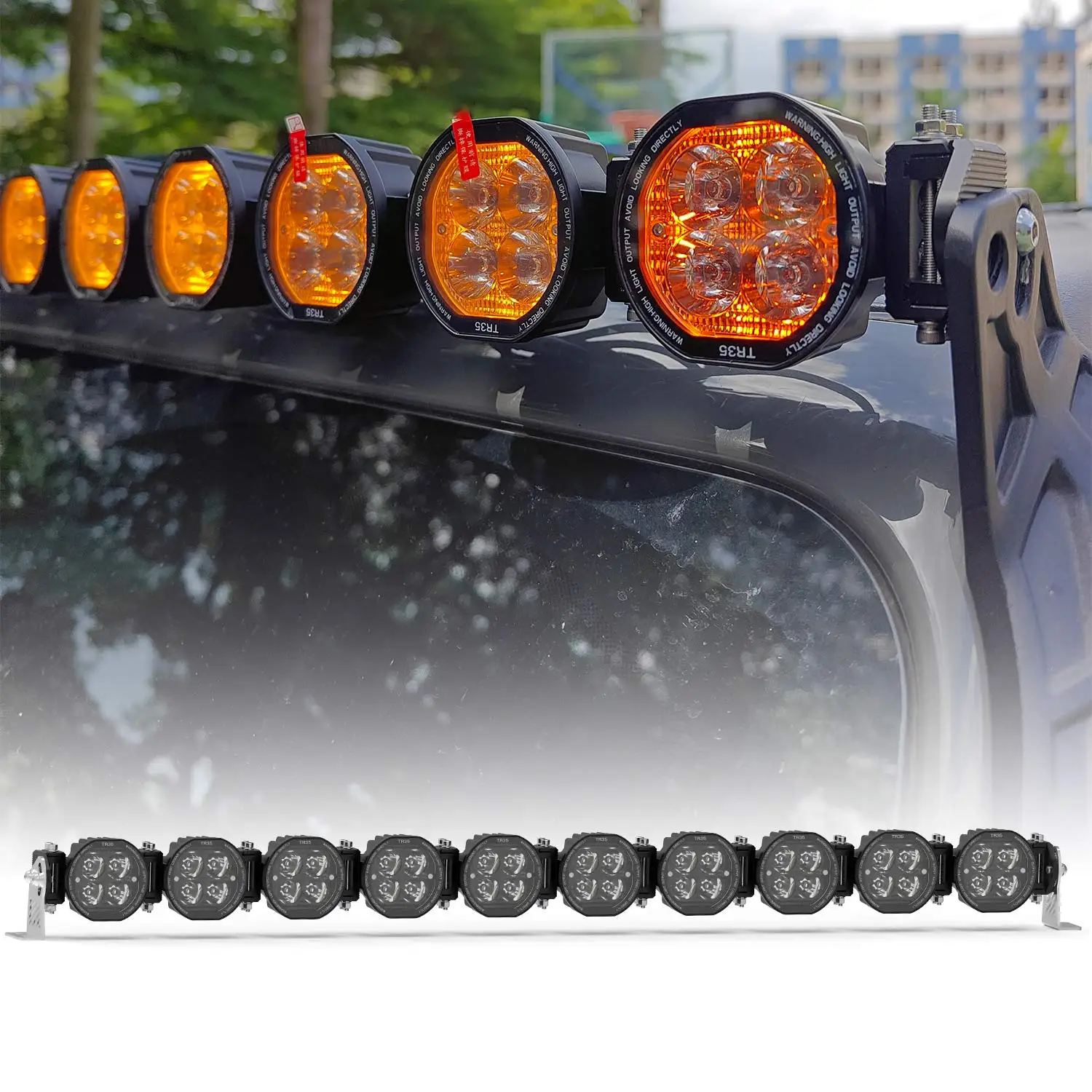 

YBYZ 42" 330W LED Linkable Sport LED roof work Light bar Kit 4x4 offroad Spot LED Light Bar with Amber DRL fog for UTV SUV ATV