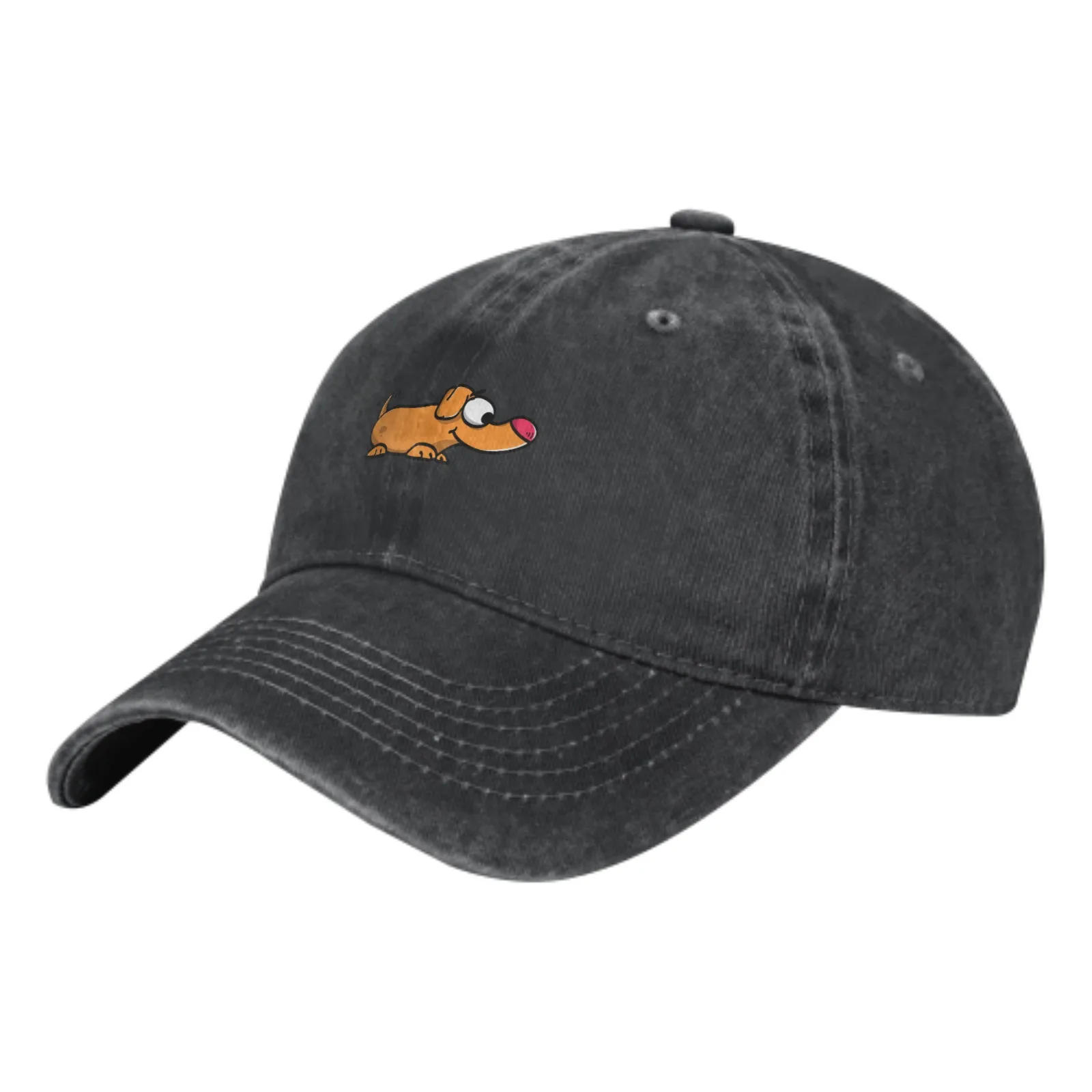 

Sausage Dog Washed Cotton Sport Baseball Cap Outdoor Soft Top Hat Breathable Versatile Sunshade Casquette