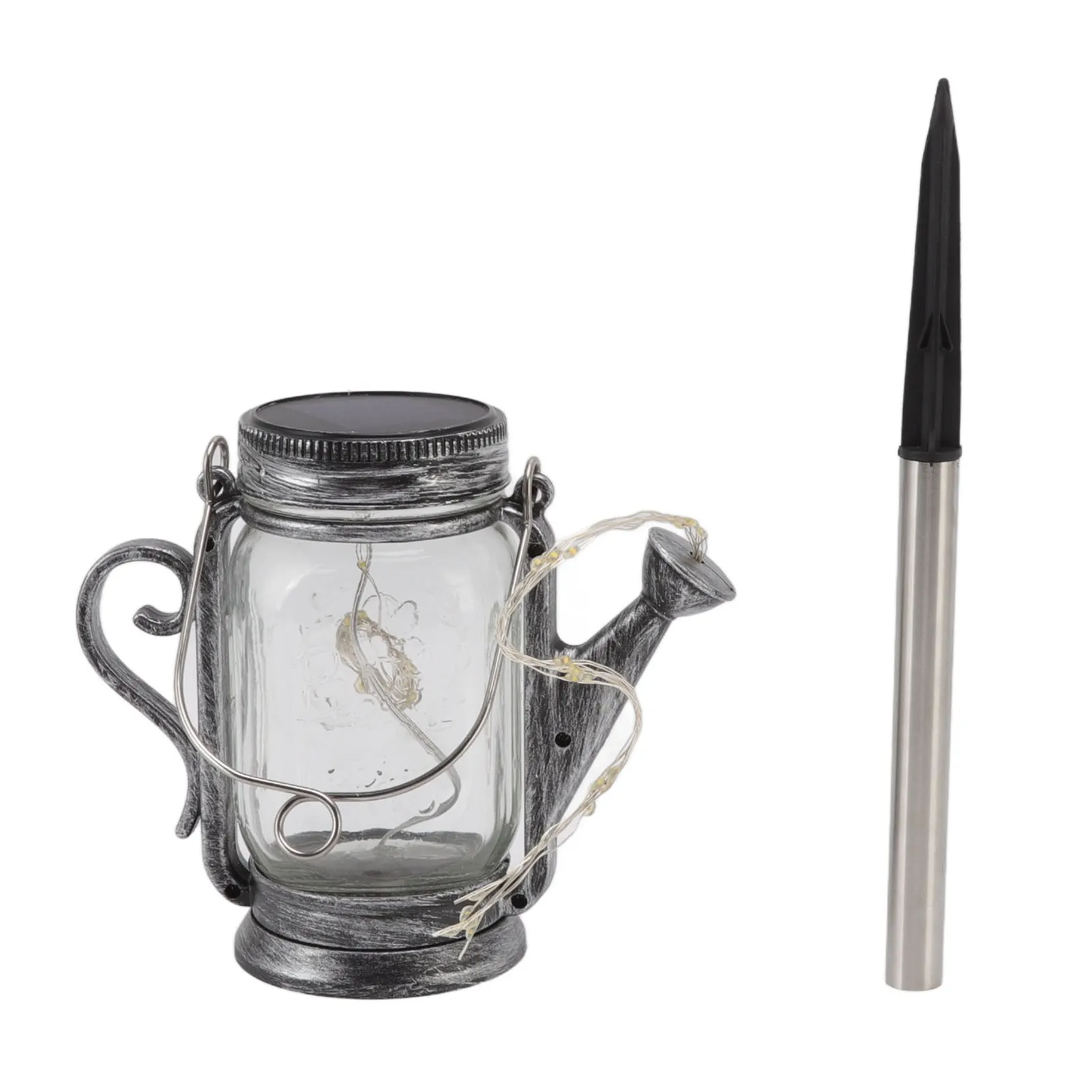 

Уличный солнечный фонарь с автоматическим распознаванием, водонепроницаемое АБС-стекло, теплый свет, солнечный свет Mason Jar для садов, патио