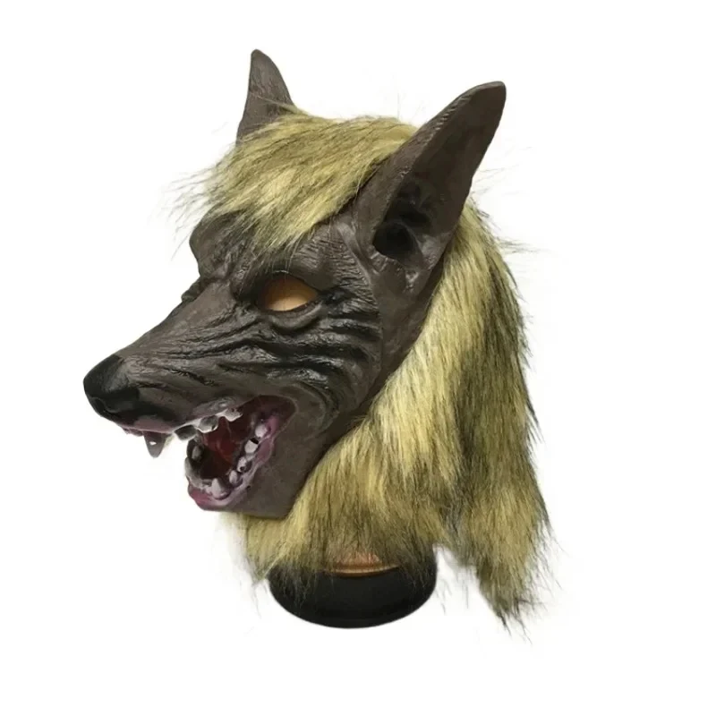 

❤2026✚Werewolf Cosplay Party Masks Halloween Simulation Animal Headwear Costume Wolf Face Masquerade Mask◀