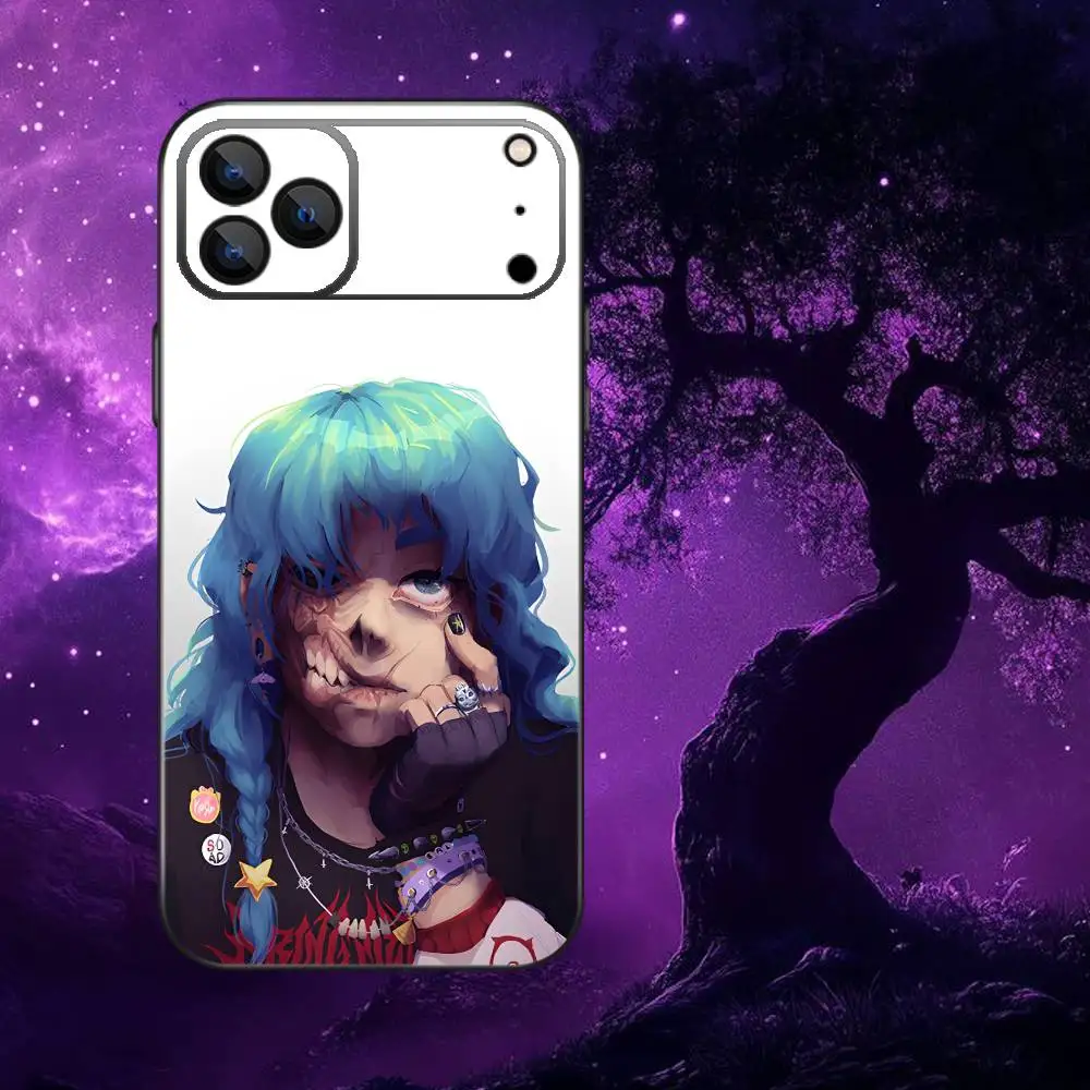 حافظة هاتف كارتون S-Sally Face SF لهاتف iPhone 17,16,15,14,13,12,Pro,Max,Plus,E,SE4,Air,Mini Black Soft Box