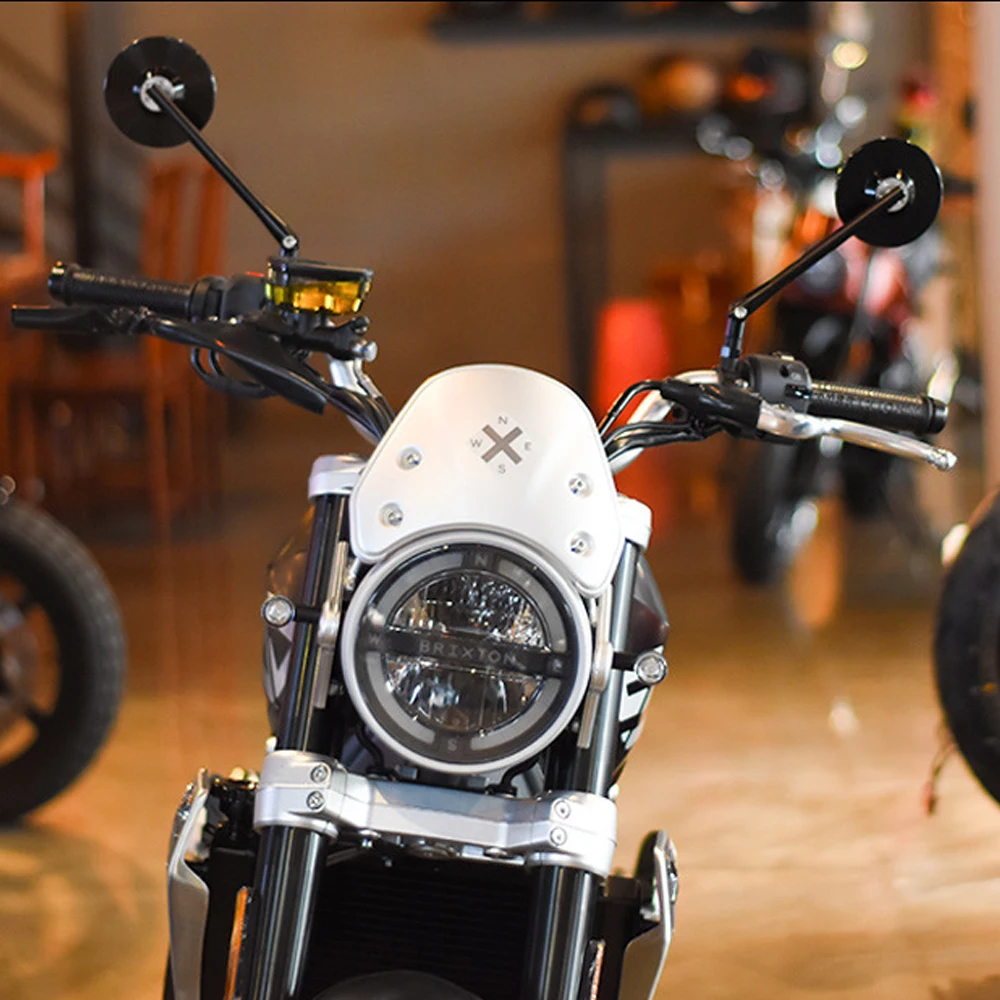 Universal Motorcycle Rearview Mirror Cafe Racer Round Motorcycle