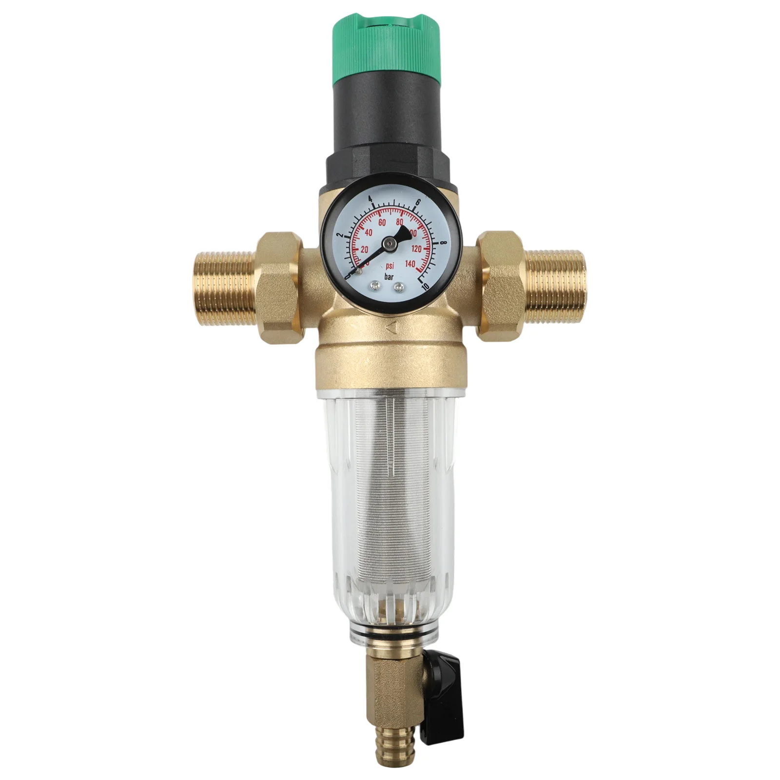 1''x3/4'' Pipe Filter Pressure Regulator Air Pressure Regulator Household For Cleaning Water Supply Safety Valve