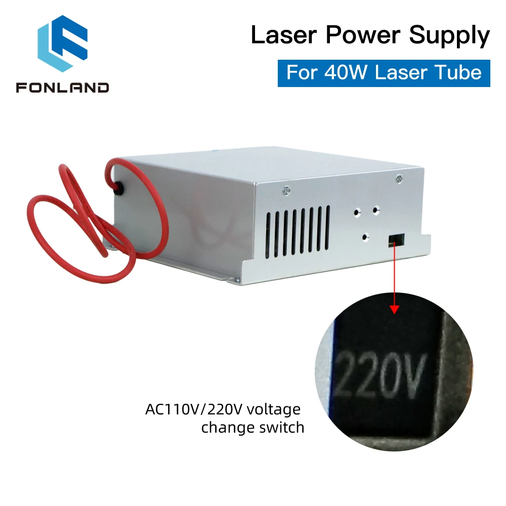 Fonland 40W CO2 เลเซอร์แหล่งจ่ายไฟ MYJG-40W NW 110 V/220 V สําหรับหลอดเลเซอร์แกะสลักเครื่อง