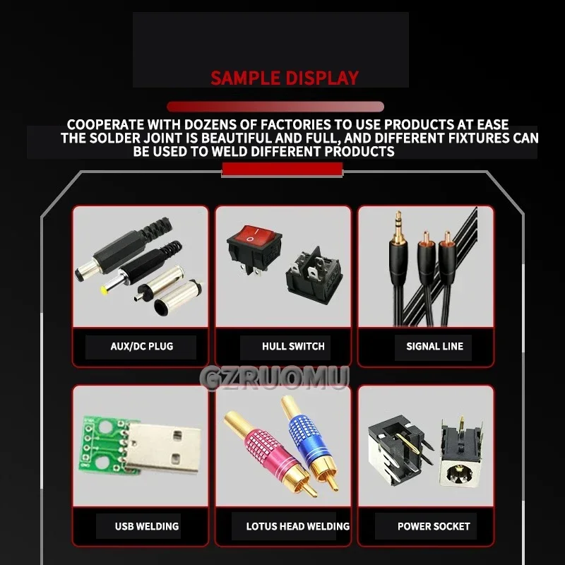 Máquina de soldadura semiautomática con pantalla LCD, soplado automático, Dispositivo de soldadura operado por pie de estaño, equipo de soldadura