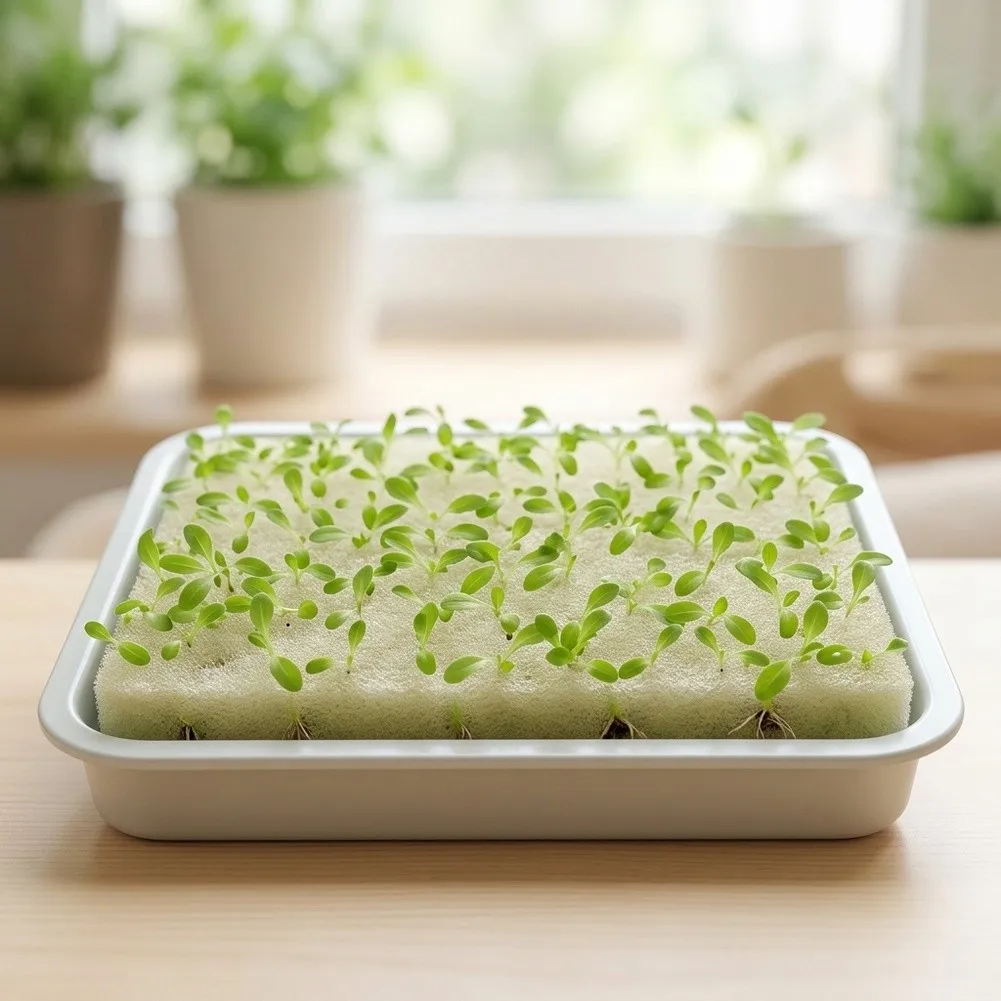Grow Sponges for Hydroponics 6pcs with 100 Pre-Cut Cubes per Sponge and Center Holes for Cloning and Propagation