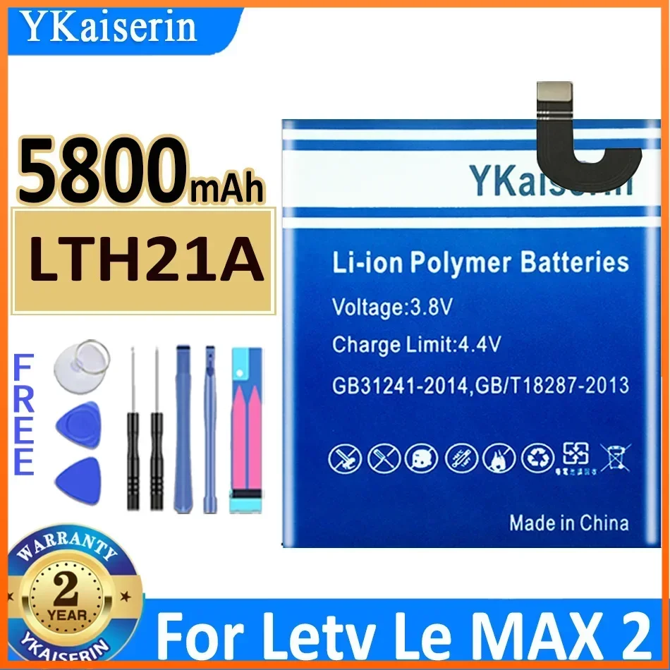 Аккумулятор ykaisсеребрин LTH21A 5800 мач для LeEco Letv Le MAX 2 MAX2 LeMax2 X822 X829 X821 X820, портативные батареи для сотовых телефонов