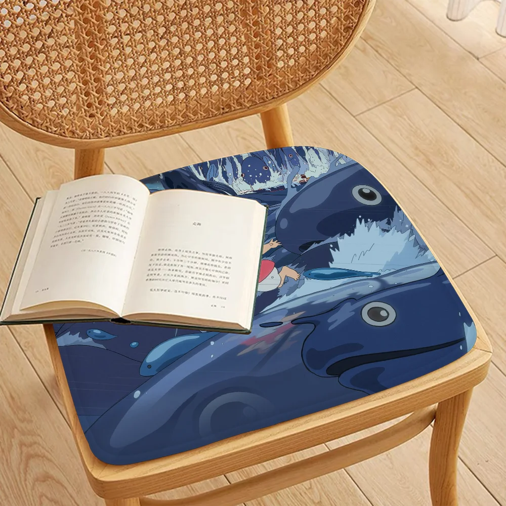 P-Ponyo on the C-Cliff Nordic Printing Seat Cushion Office Dining Stool Pad Sponge Sofa Mat Non-Slip Cushions Home Decor