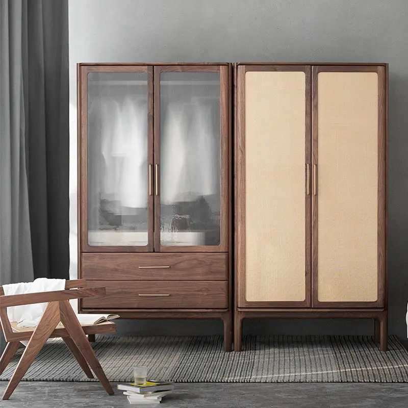 Japanes Style Wardrobes European Modern Luxury Wooden Bedroom Wardrobes Space Saving Storage Armarios De Ropa Furniture Home