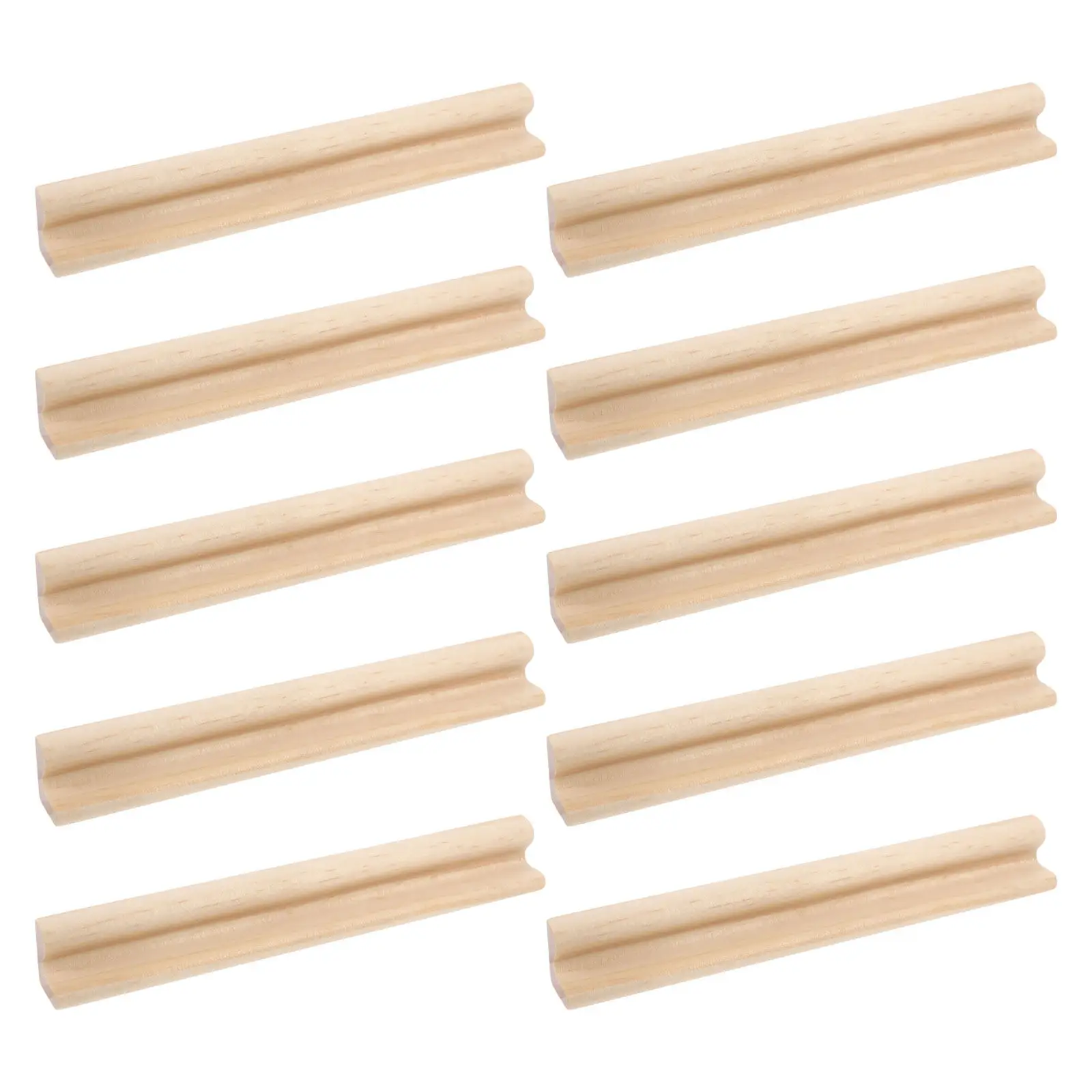 10Pcs Wooden Domino Tile Holders Tray Rack Set Natural Wood Smooth Edges for Mexican Train Dominoes Board Game Organizer view 6