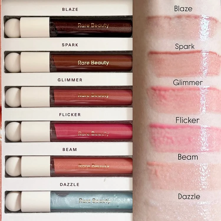 Fashion Rare Beauty Positive Light Luminizing Lip Gloss Lasting Moisturizer Liquid Highlighter Makeup Dazzle Spark Beam Lipstick