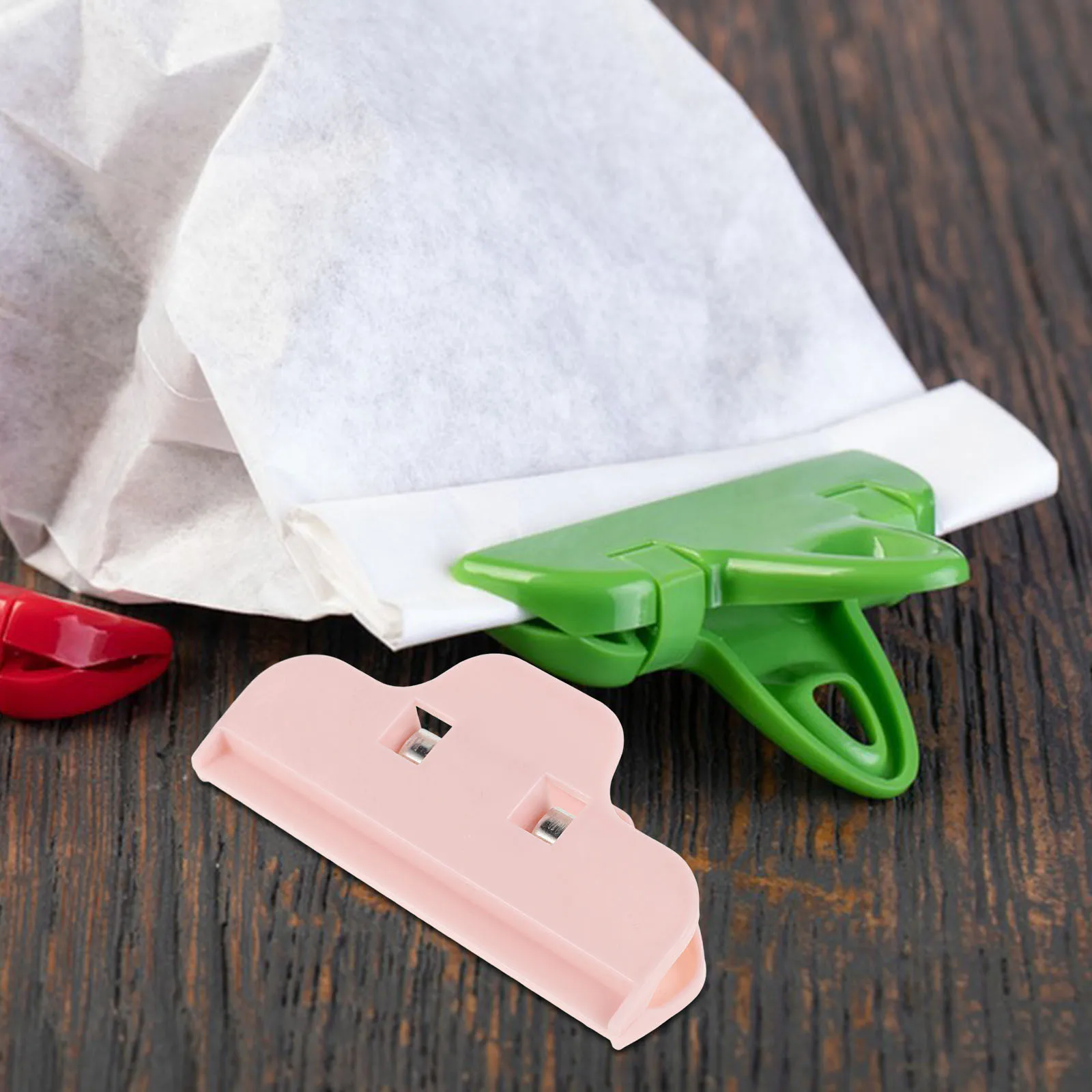 

5Pcs Chip Bag Clip Set Food Sealing Clips Plastic Bag Clips Snack Sealers Kitchen Pantry Freshness Clamp Food Lock Clamp