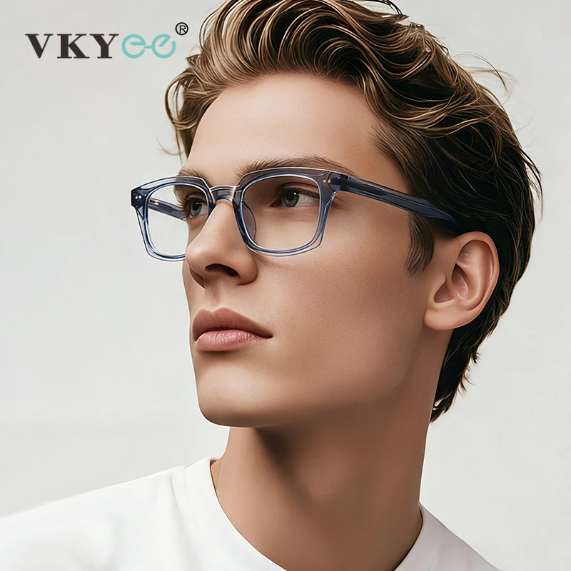 

VICKY персонализированные модные новые геометрические квадратные дизайнерские мужские очки для чтения с защитой от синего света могут быть изготовлены по индивидуальному заказу по рецепту
