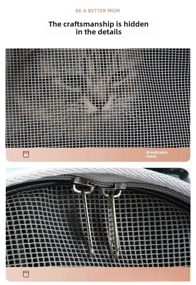 Tragbare Handtasche für Haustiere, Katzen und Hunde, atmungsaktive Tragetasche für den Sommer, Reisetasche für Welpen und Kätzchen, Umhängetasche, Haustier-Tragetasche, Zubehör – Detail 22
