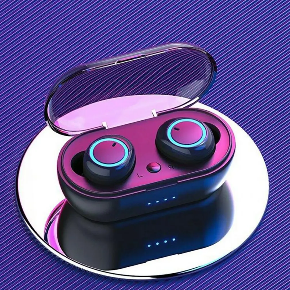 Auriculares inalámbricos Y50 compatibles con Bluetooth 5,0, audífonos estéreo de 250mAh con Control táctil, selección de canciones y llamadas